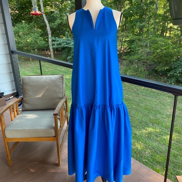 💙 COS. Blue Sleeveless Halter Maxi Dress, Size 2. THIS DRESS IS GORGEOUS ! 💙 - Picture 3 of 12